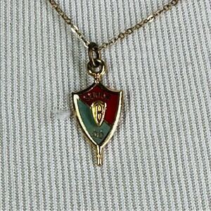 Vintage Jostens Goldtone Senior '66 Key Charm Necklace